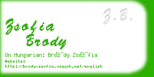 zsofia brody business card